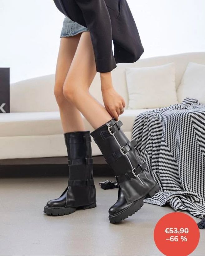 💥NOVINKA💥 čierne vysoké čižmy s prackami K 578, cena iba 17,90€🔥 nakupuj na www.obuj.to🛍️